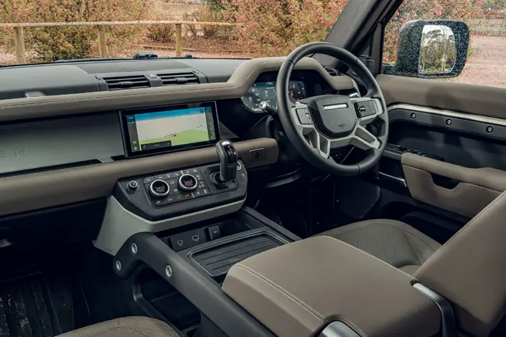 land rover defender 110 car review interior