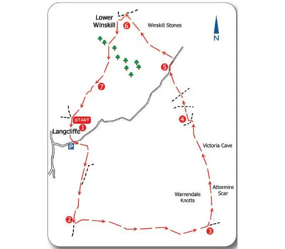 langcliffe and winskill yorkshire walk dog country park map