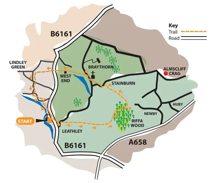 leathley walk map harrogate