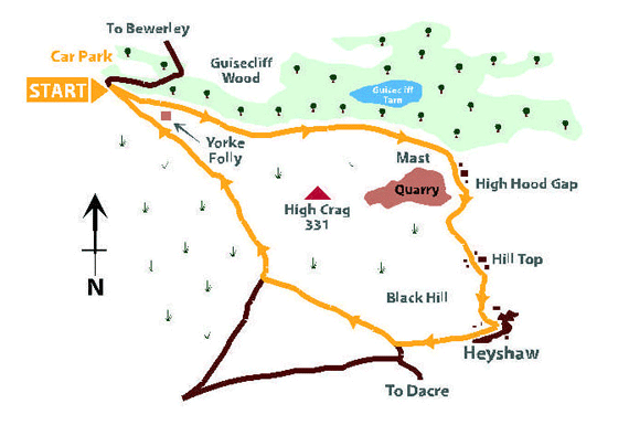 map of pateley bridge walk heyshaw