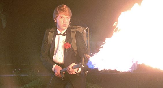 night of the creeps film review dvd bluray flamethrower