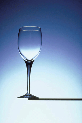 empty wine glass