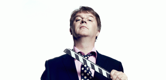 paul merton comedian clapperboard close up