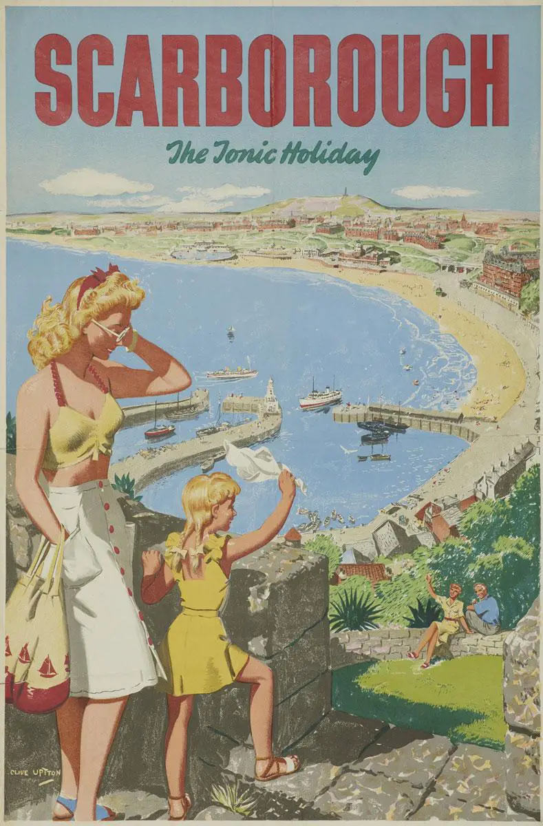 SCARBOROUGH YORKSHIRE POSTER VINTAGE RETRO RAILWAY HOLIDAY ADVERTISING ART
