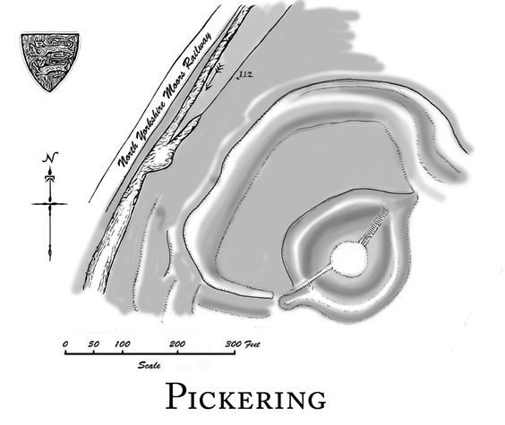 pickering castle yorkshire history map