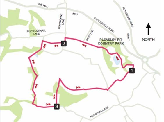 pleasley pit country park walk map