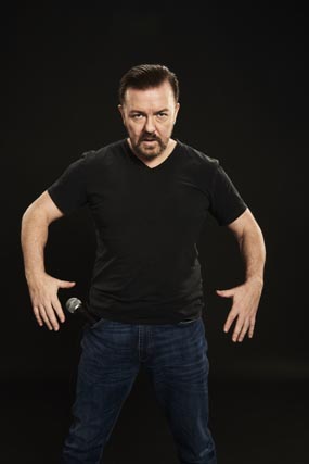 ricky gervais review sheffield city hall 2017 comedian