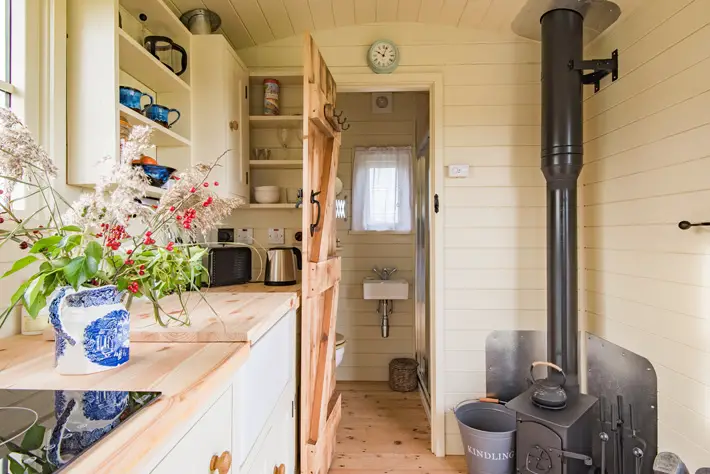 romney marsh shepherds huts review bedroom