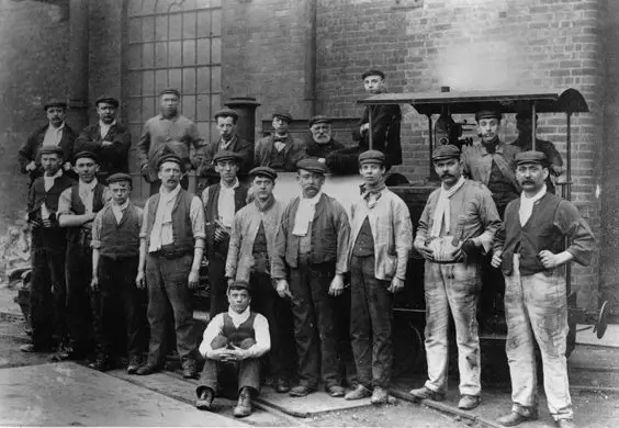 rotherham old photos postcards Workers at Park Gate