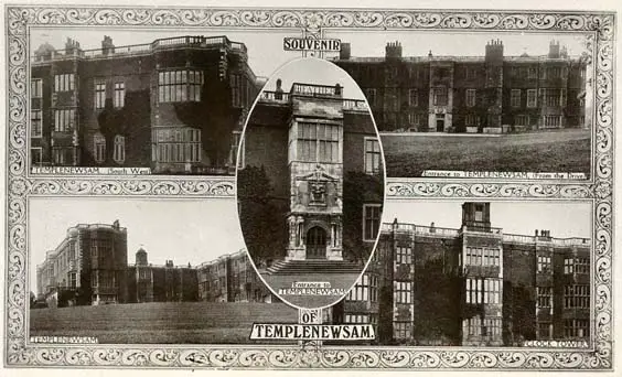 temple newsam house 1920s souvenir postcard