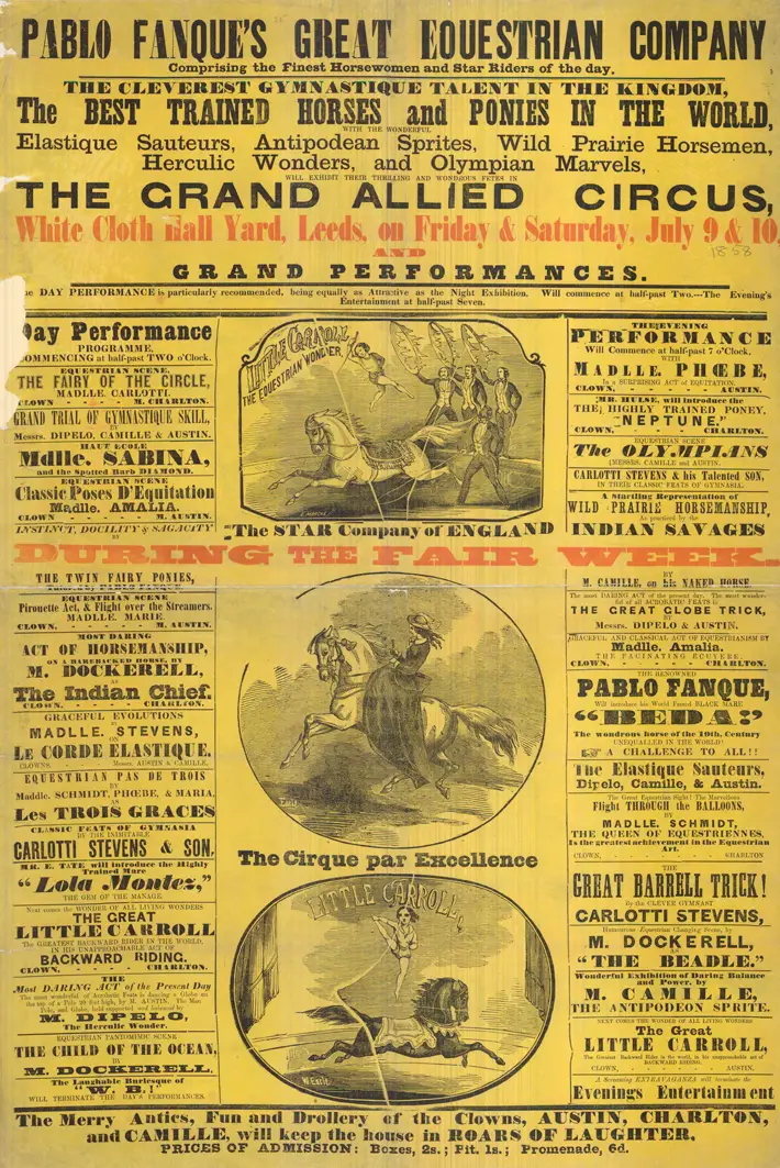 victorian circuses of leeds pablo fanque poster