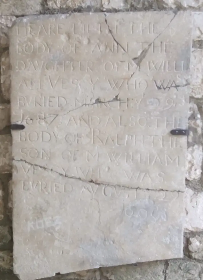 wharram percy yorkshire deserted village inscription