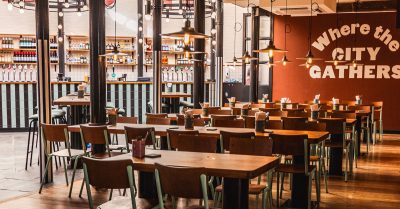 white cloth hall review interior